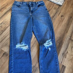 American Eagle Outfitters Blue Distressed Boyfriend Jeans